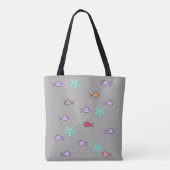 Fischwelt überall auf der Drucktasche Tasche (Rückseite)