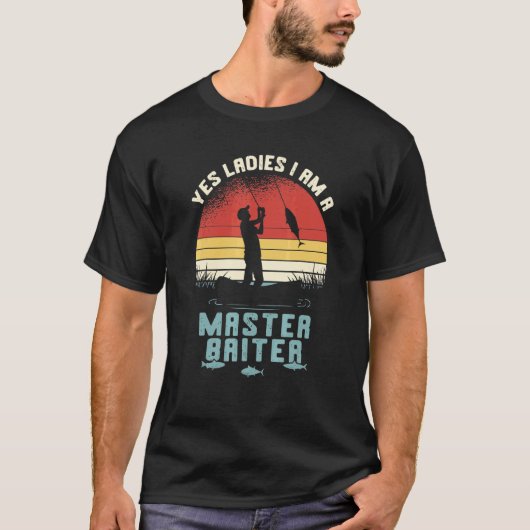 Fischwitz Ich bin ein Meister-Köder Angler Retro T-Shirt (Vorderseite)