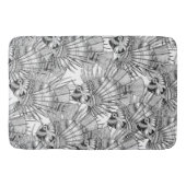 Fischwunder Schwarz-weiß Badematte (Vorderseite)