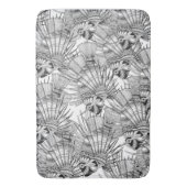 Fischwunder Schwarz-weiß Badematte (Vorderseite Vertikal)