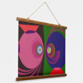 Fischzeichen Wandteppich Mit Holzrahmen (Gewinkelt)