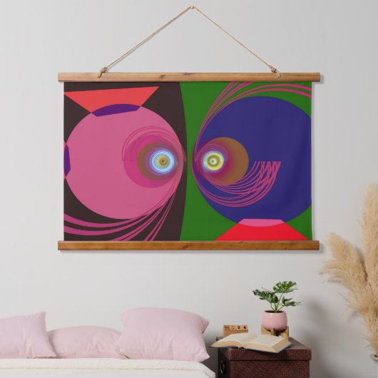 Fischzeichen Wandteppich Mit Holzrahmen (Schlafzimmer)