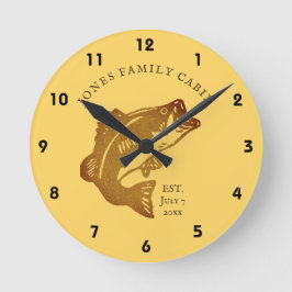 Fischzucht Runde Wanduhr