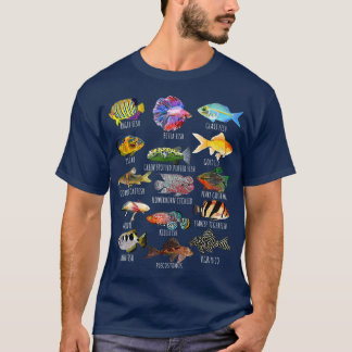 Fischzuchtarten Biologische Aquarienarten T-Shirt