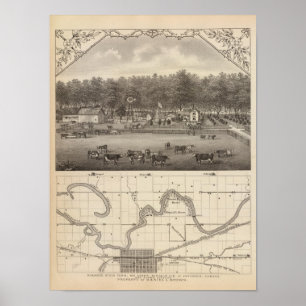 Fischzuchtbetrieb an der Riverside, NE von Concord Poster