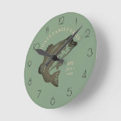 Fischzuchtkabine Runde Wanduhr (Winkel)