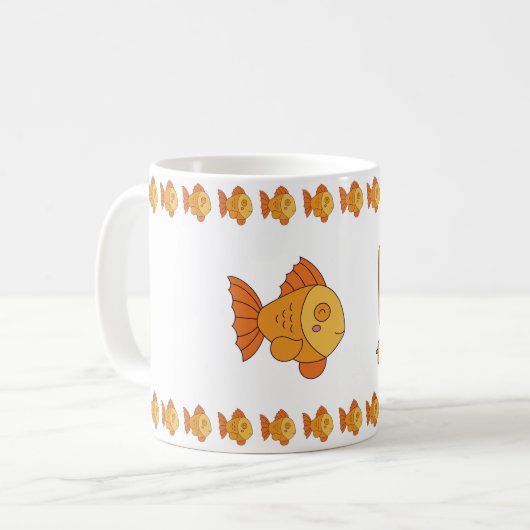 FisforFish–FunAlphabetCupDesign Kaffeetasse (Vorderseite Links)