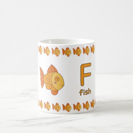 FisforFish–FunAlphabetCupDesign Kaffeetasse (Mittel)
