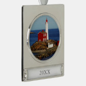 Fisgard Leuchtturm Banner-Ornament Silber (Rechts)