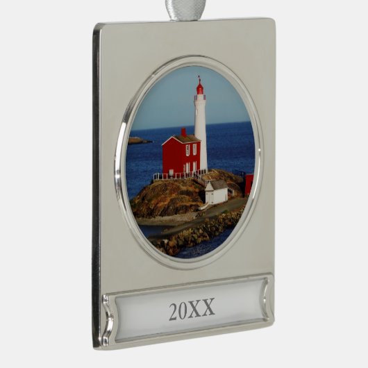 Fisgard Leuchtturm Banner-Ornament Silber (Rechts)