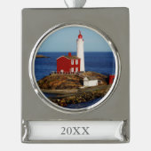 Fisgard Leuchtturm Banner-Ornament Silber (Vorderseite)