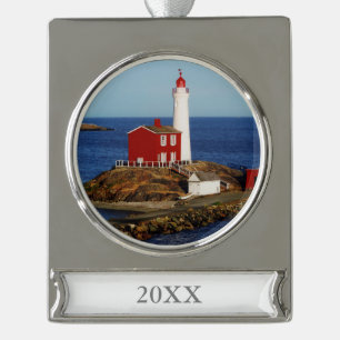 Fisgard Leuchtturm Banner-Ornament Silber