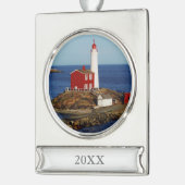 Fisgard Leuchtturm Banner-Ornament Silber (Links)
