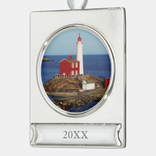 Fisgard Leuchtturm Banner-Ornament Silber (Links)