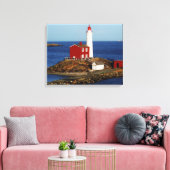 Fisgard Lighthouse Leinwanddruck (Insitu (Wohnzimmer))