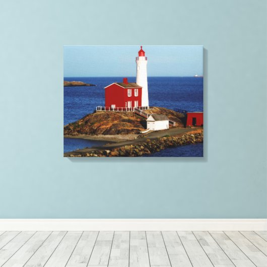 Fisgard Lighthouse Leinwanddruck (Insitu (Holzboden))