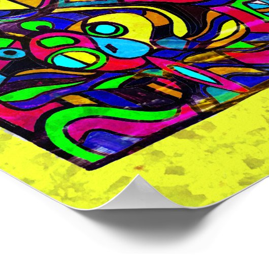 Fish Abstract Art Poster 11 x 14 (Ecke)