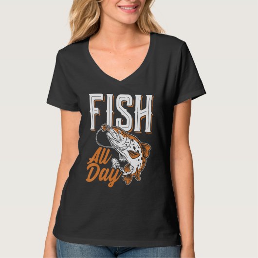 Fish all day  Design for fishermen 1 T-Shirt (Vorderseite)