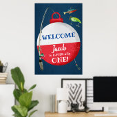 FISH-ally Geburtstagswillkommen beim Fischfang Poster (Heimbüro)