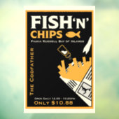 Fish And Chip Cafe Restaurant Geschäft Fensteraufkleber (Blatt 3)
