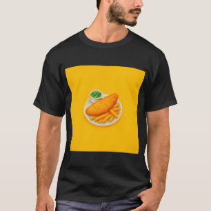 Fish and Chips Pastellkunst T-Shirt