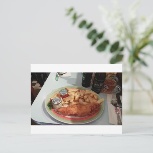 fish-and-chips postkarte (Stehend Vorderseite)
