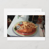 fish-and-chips postkarte (Vorne/Hinten)
