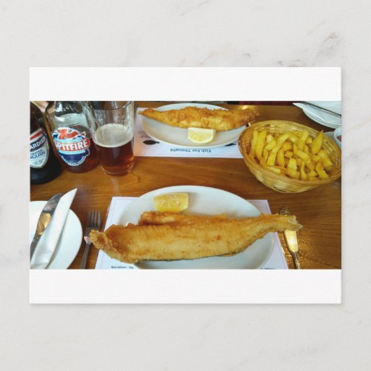 Fish and chips postkarte (Vorderseite)