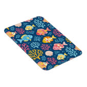 Fish and coral nautical blue magnet (Rechte Seite)