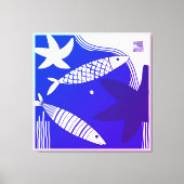 Fish and Star Fish Canvas Wall Art Leinwanddruck (Vorderseite)