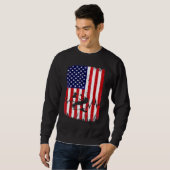 Fish and US Flag als Symbol für die Idee eines Fre Sweatshirt (Vorne ganz)