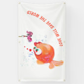 Fish and Worm Banner - Benutzerdefinierter Text (Vertikal)