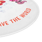 Fish and Worm Love Romantic Cutting Board Schneidebrett (Ecke)