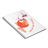 Fish and Worm Notebook Romantic Cartoon Notizblock (Rechte Seite)