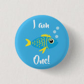 Fish Aquarium Kid's 1st Birthday Button Button (Vorderseite)
