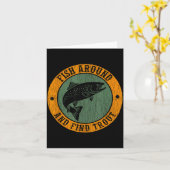 Fish Around & Find Rainbow Trout Fly Fishing G Karte (Gelbe Blume)