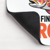 Fish Around And Find Trout Funny Cute Fishing Fish Mousepad (Ecke)