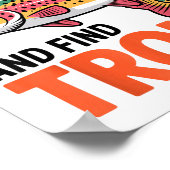 Fish Around And Find Trout Funny Cute Fishing Fish Poster (Ecke)