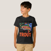 Fish Around And Find Trout Funny Cute Fishing Fish T-Shirt (Vorne ganz)