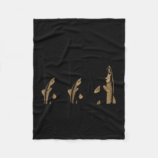 Fish Around And Find Trout Funny Fishing Fishermen Fleecedecke (Vorderseite)