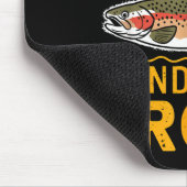 Fish Around And Find Trout Funny Fishing Fishermen Mousepad (Ecke)