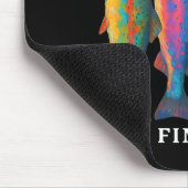 Fish Around And Find Trout Funny Fishing Fishermen Mousepad (Ecke)