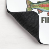 Fish Around And Find Trout Funny Fishing Fishermen Mousepad (Ecke)