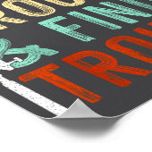 Fish Around And Find Trout Funny Fishing Fishermen Poster (Ecke)