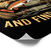 Fish Around And Find Trout Funny Fishing Fishermen Poster (Ecke)