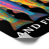 Fish Around And Find Trout Funny Fishing Fishermen Poster (Ecke)