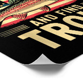 Fish Around And Find Trout Funny Fishing Fishermen Poster (Ecke)