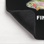 Fish Around And Find Trout Funny Fishing Shirt For Mousepad (Ecke)