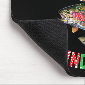 Fish Around Find Trout, Funny Fisherman Fishing Ch Mousepad (Ecke)