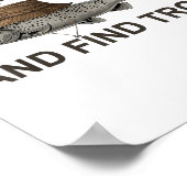 Fish Around Find Trout, Funny Fisherman Fishing Jo Poster (Ecke)